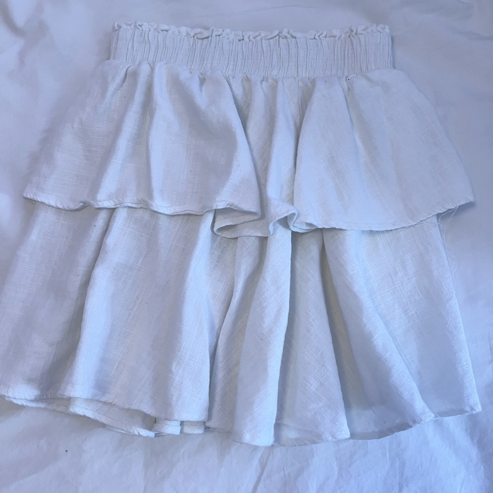 Princess Polly Greta mini skirt, white, size: 0